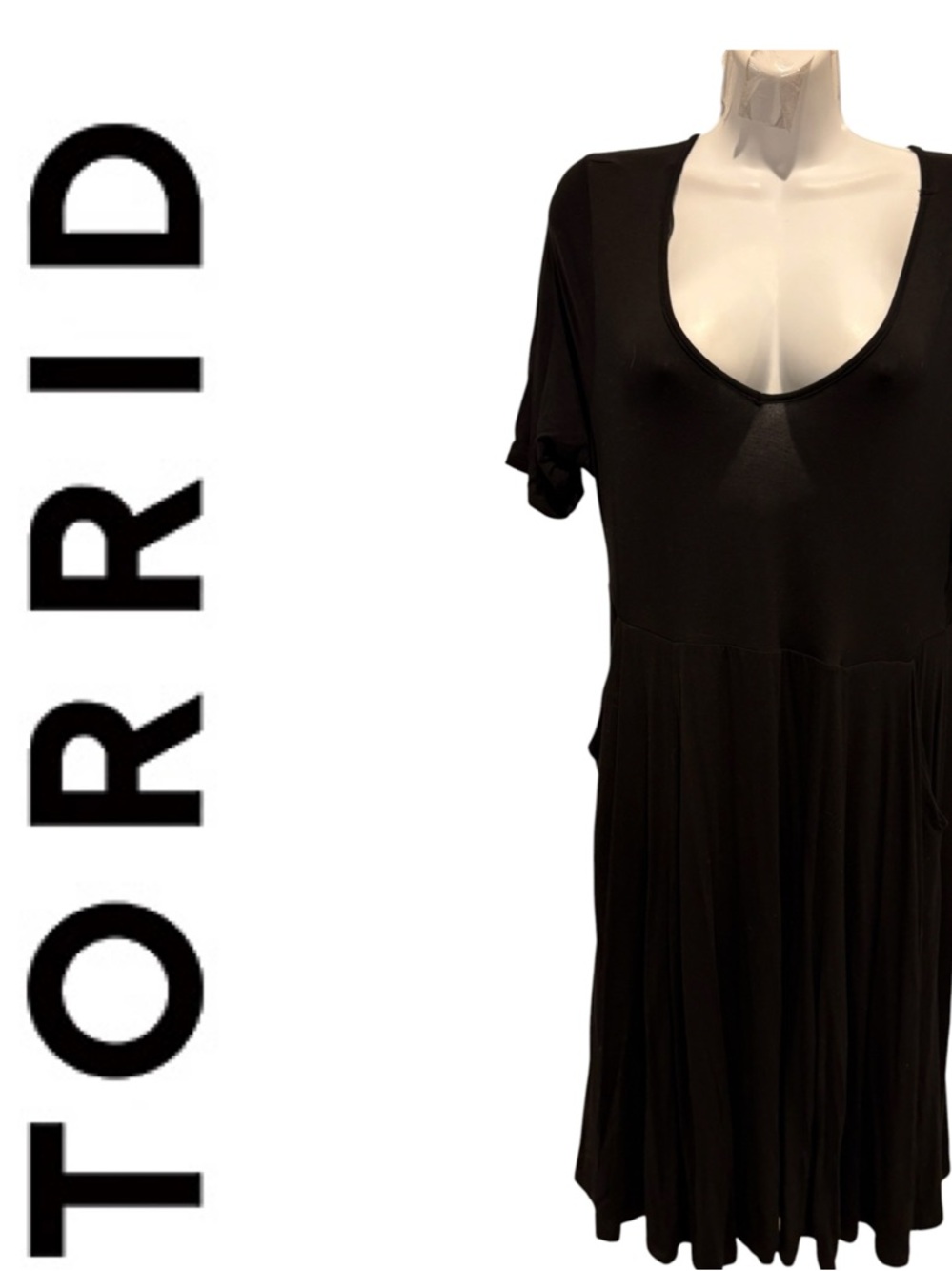 TORRID Women’s Super Soft Skater Mini Dress Black Size 0/L